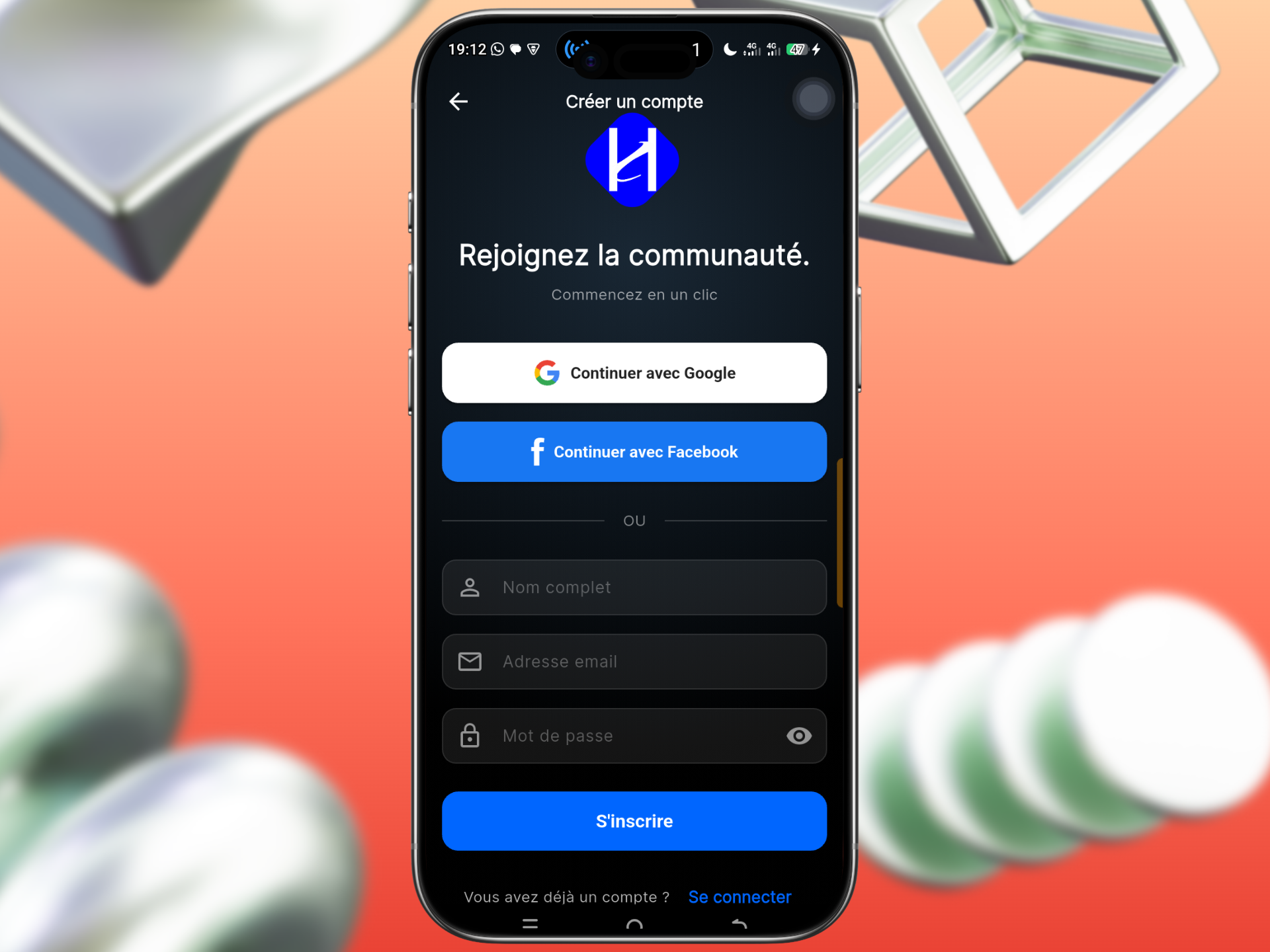 Application HEVRA sur mobile